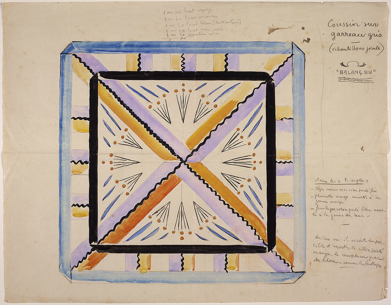 Motif de broderie Malivel Jeanne Vers 1925